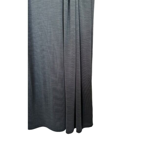 Nicole Miller Women's Sleeveless Knot Front Casual Midi Dress Size M Dark Gray - Picture 5 of 8
